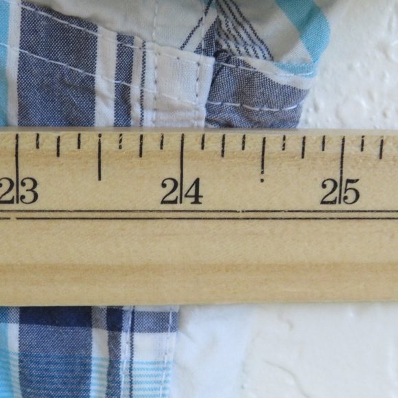 H&M* Men's Short Sleeve Snap Down Curved Hem Double Chest Pocket Shirt~ XL - Picture 8 of 12